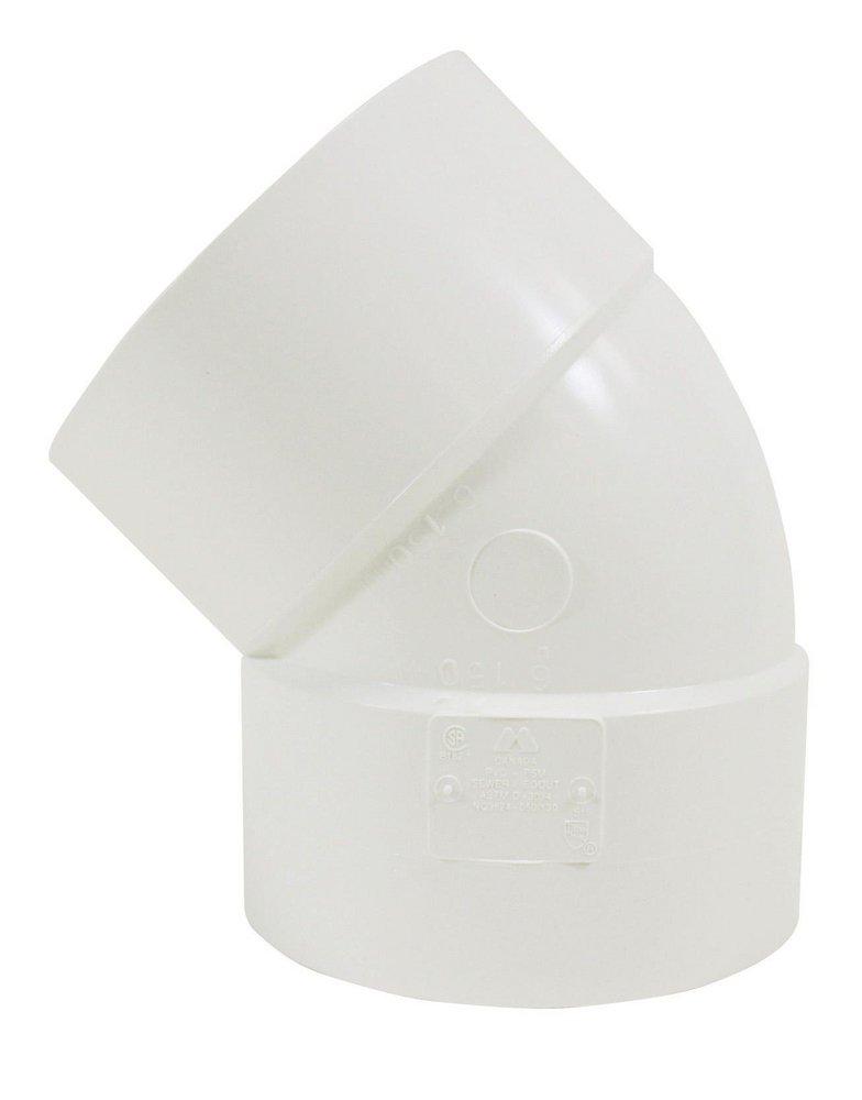 MultiFittings Corporation 8 in. Hub 45 Degree SDR 35 Plastic Sewer Elbow Ferguson