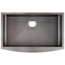33 in. Farmhouse Stainless Steel Single Bowl Kitchen Sink in Gunmetal Black