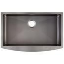 33 x 21 in. No-Hole Stainless Steel Single Bowl Farmhouse Kitchen Sink in Gunmetal Black