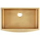 33 in. Farmhouse Stainless Steel Single Bowl Kitchen Sink in Matte Gold