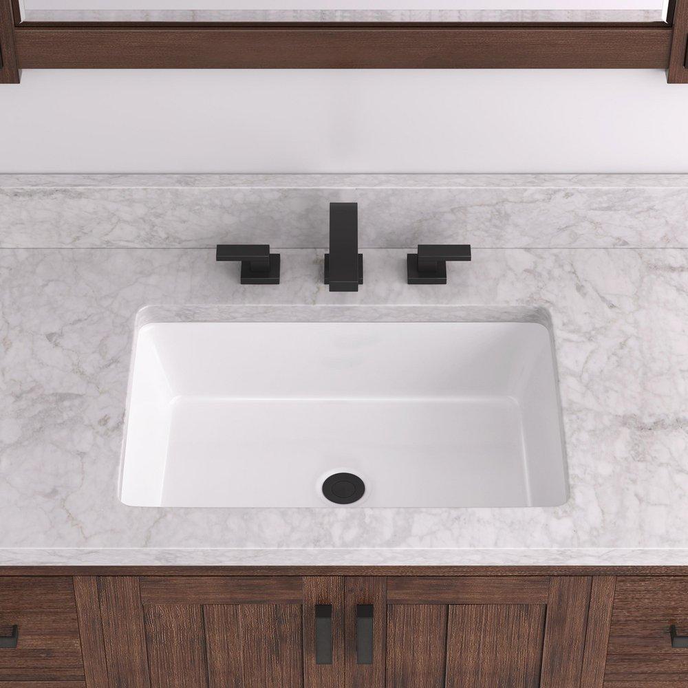 Signature Hardware White 24 x 14 in. Rectangular Undermount Bathroom Sink 