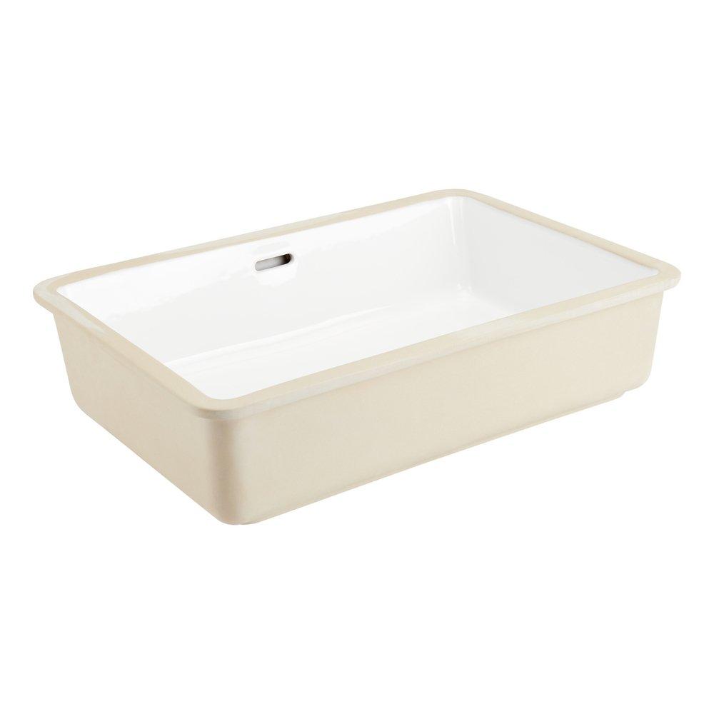 Signature Hardware White 24 x 14 in. Rectangular Undermount Bathroom Sink 