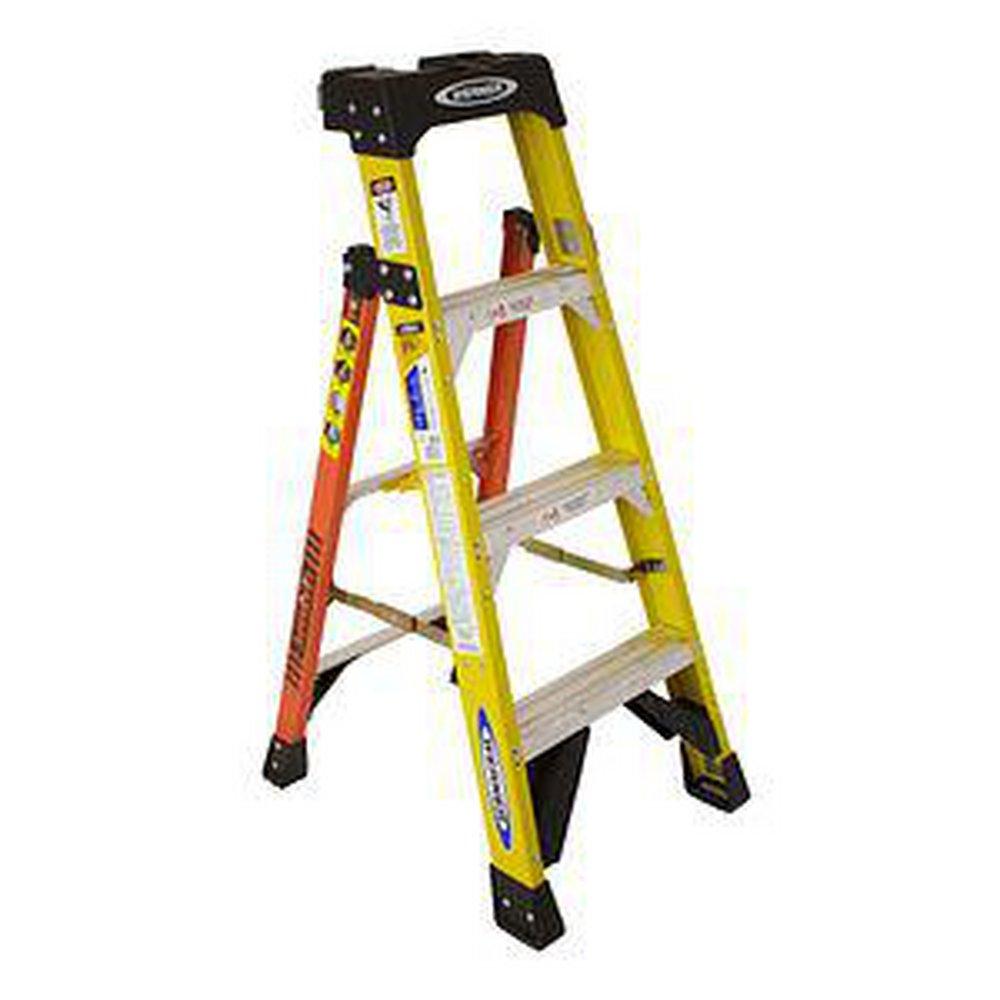 Werner Ladder Orange Fiberglass 375 lb. Step Ladder 