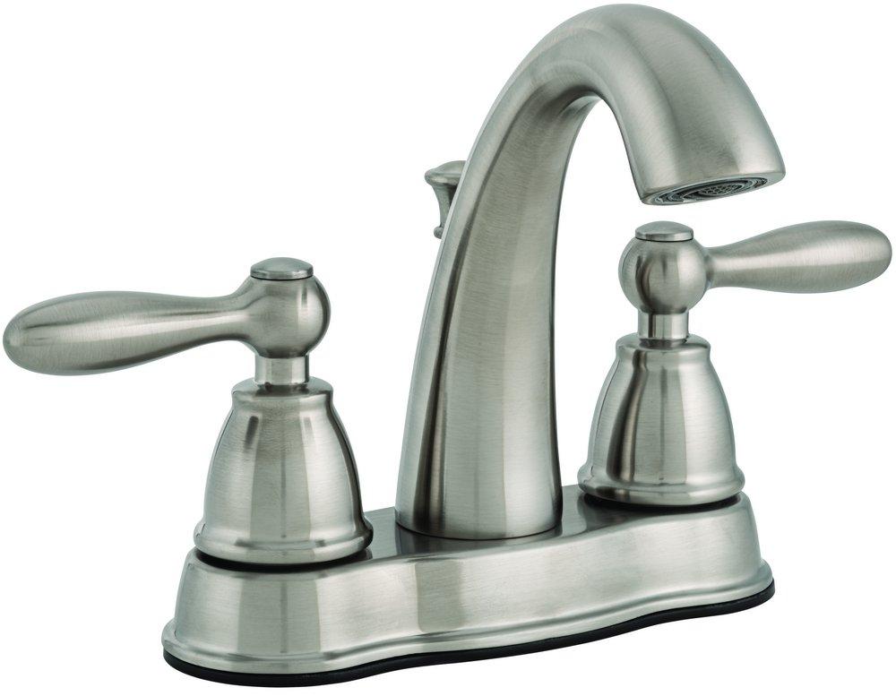 PROFLO&reg; Brushed Nickel Two Handle Bathroom Sink Faucet 