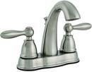 Two Handle Centerset Bathroom Sink Faucet in Brushed Nickel