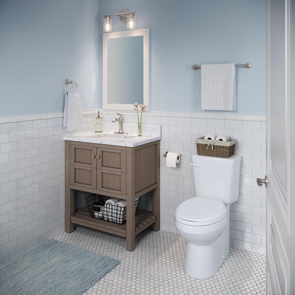 PROFLO&reg; Brushed Nickel Toilet Tissue Holder 