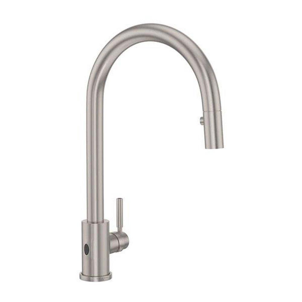 Perrin & Rowe Satin Nickel Pull Down, Monoblock, Touchless, and Sensor Kitchen Faucet 