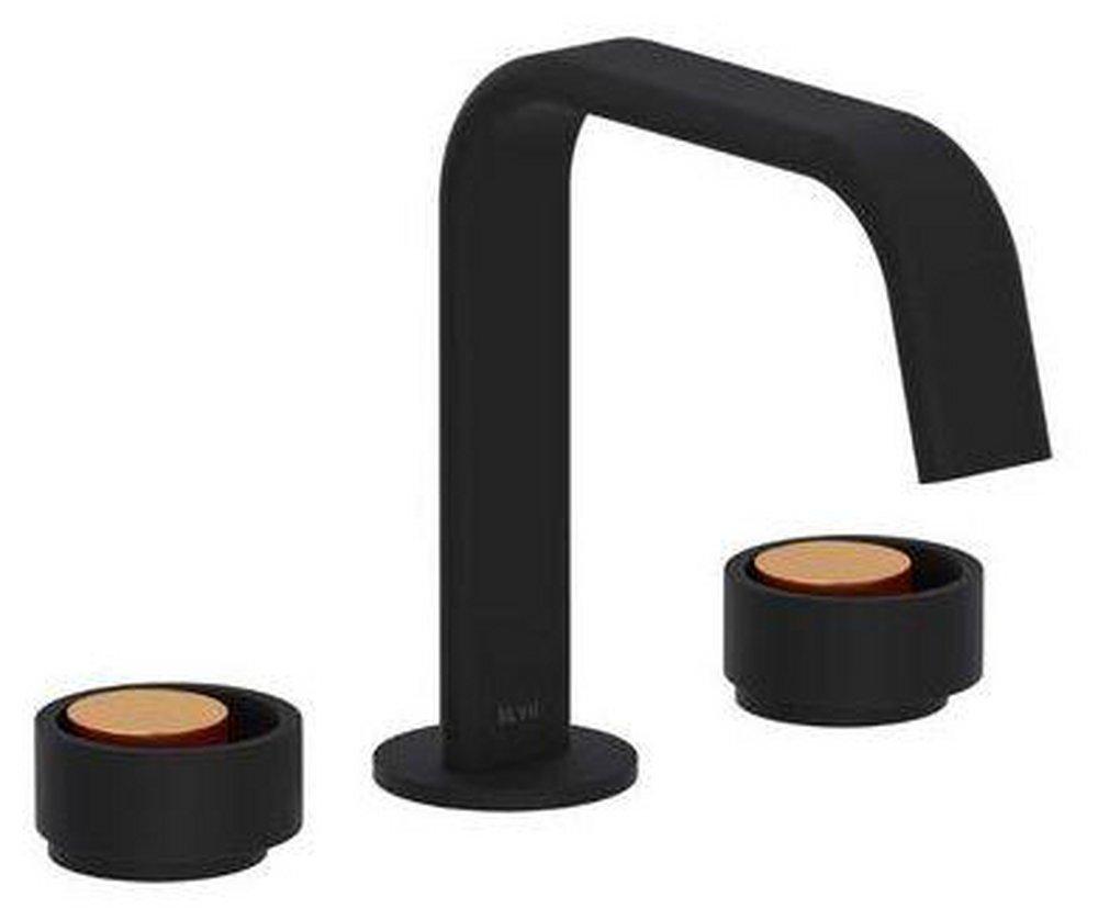 ROHL&reg; Matte Black/Satin Gold Two Handle Widespread Bathroom Sink Faucet Knob Handle 