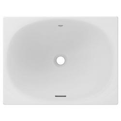 21 in. Dual Mount Rectangular Fireclay Bathroom Sink in Alpine White