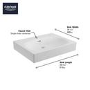 19-1/8 in. Wall Mount Rectangular Fireclay Bathroom Sink in Alpine White 