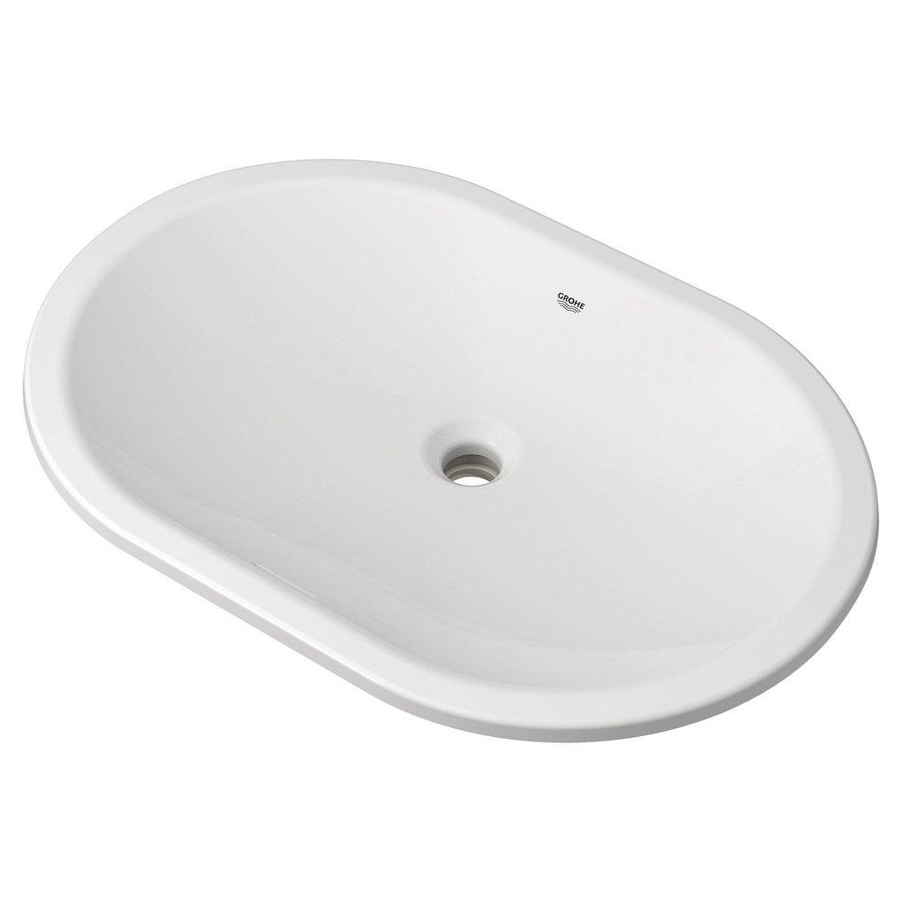 GROHE Alpine White Counter Mount and Undermount Bathroom Sink 
