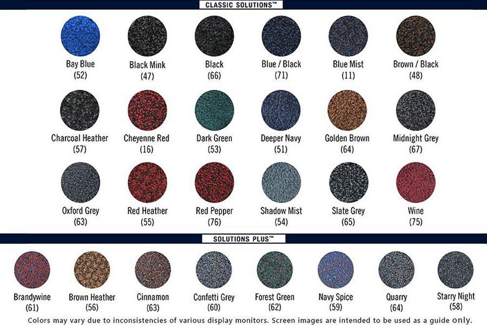 M+A Matting Black Nylon and Nitrile Indoor Mat in Black 