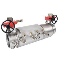6 in 304 Stainless Steel Grooved Double Check Valve Assembly with Shutoff Valves andTest Cocks
