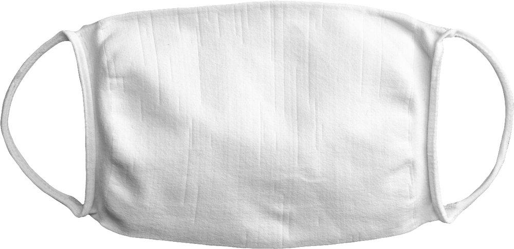 Bossong Hosiery Mills White Plastic and Spandex Cloth Face Mask (Pack of 25) 