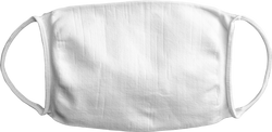 Plastic and Spandex Cloth Face Mask in White (Pack of 25)