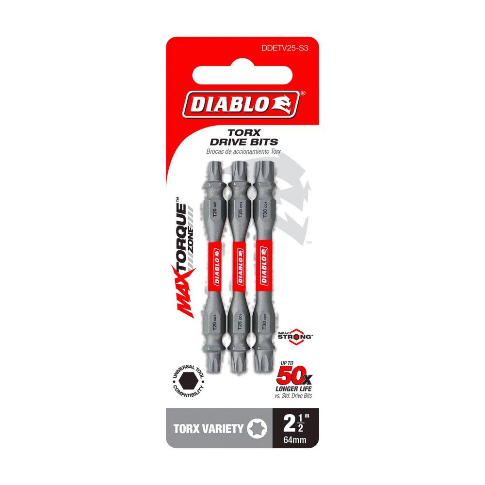 2-1/2 Dbl Ended Torx Drv Bit 3/Pk 
