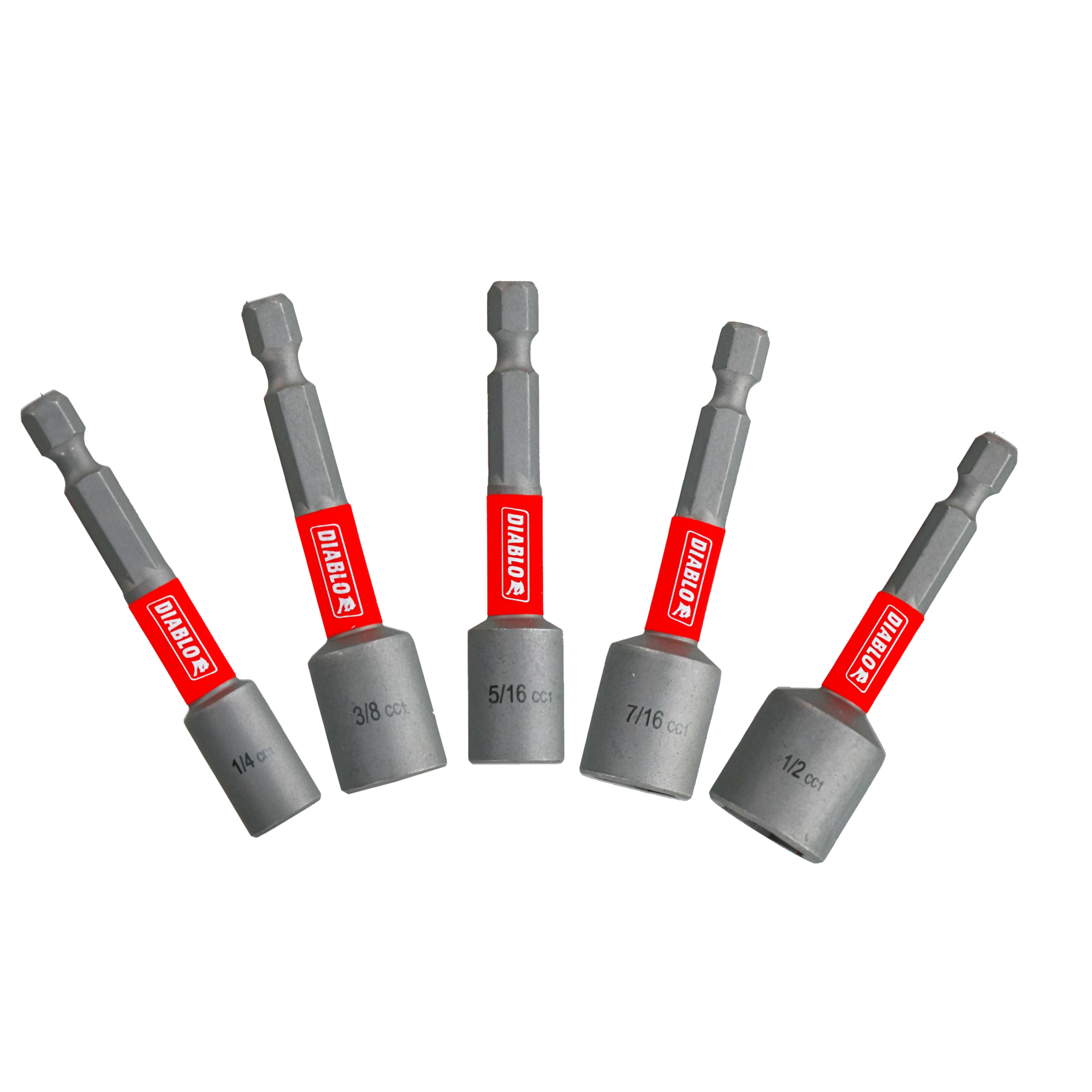 Diablo Tools Gunmetal Grey Magnetic Nut Driver (5 Piece) 