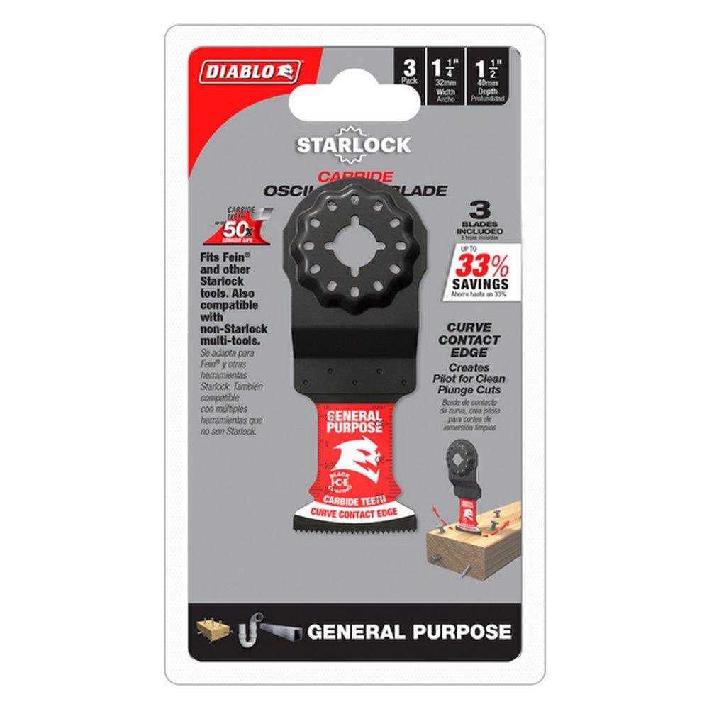 Diablo Tools Black Oscillating Blade 3 Piece 