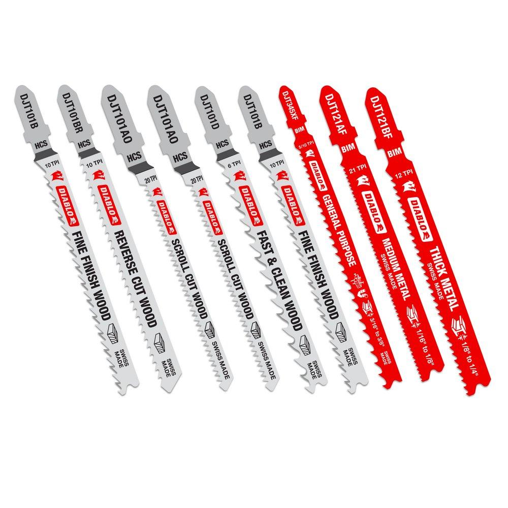 Diablo Tools Red Jig Saw 10 Piece 