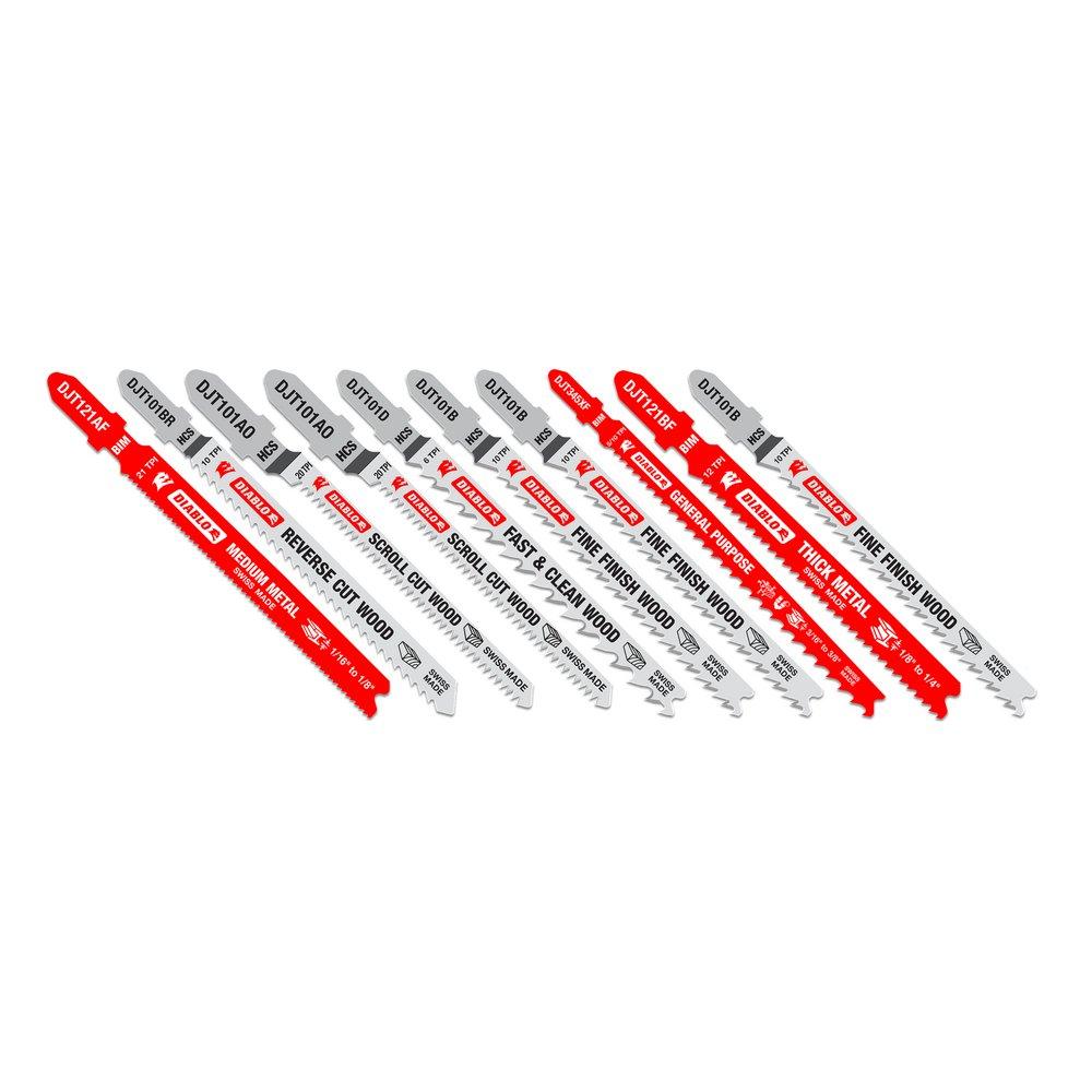 Diablo Tools Red Jig Saw 10 Piece 
