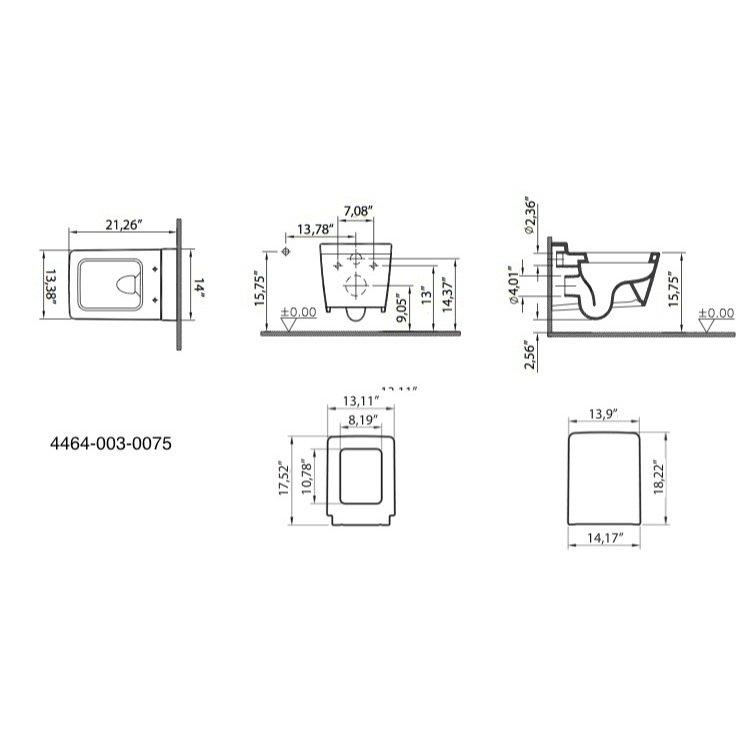 Vitra Wall Mounted Round Toilet Bowl Only 