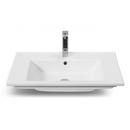 CeraStyle 33-1/2" Ceramic Wall Mounted Bathroom Sink with 1 Faucet Hole and Overflow 