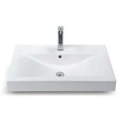 23-3/5 in. Drop-in or Wall Mount Rectangular Ceramic Bathroom Sink in White