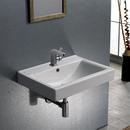 23-3/5 in. Drop-in or Wall Mount Rectangular Ceramic Bathroom Sink in White 