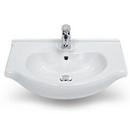 CeraStyle 17" Ceramic Wall Mounted Bathroom Sink with 1 Faucet Hole and Overflow 