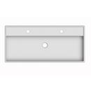 Scarabeo 39-3/8" Ceramic Wall Mounted / Vessel Bathroom Sink with 2 Holes Drilled - Includes Overflow 