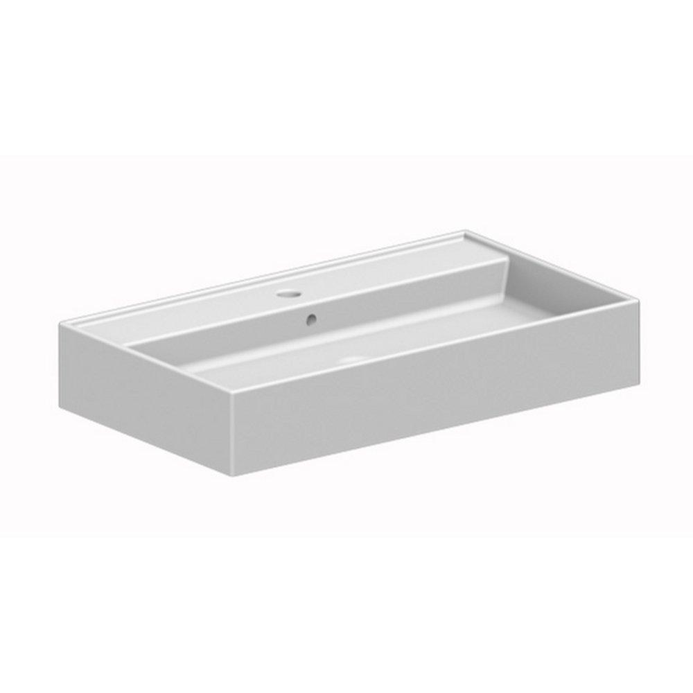Scarabeo Teorema 31-1/2" Ceramic Wall Mounted / Vessel Bathroom Sink with 1 / 3 Holes Drilled - Includes Overflow 