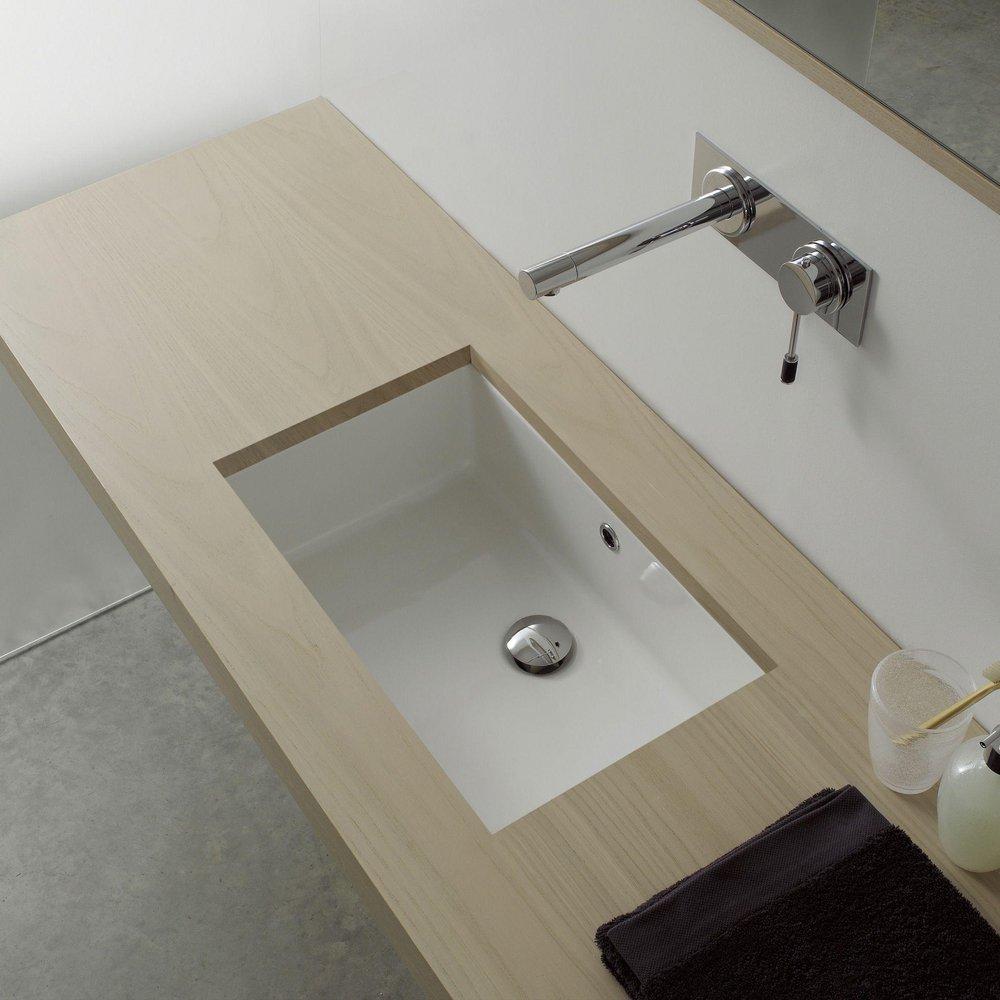 Nameek's White Undermount Bathroom Sink 