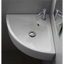 Scarabeo 18-3/4" Ceramic Wall Mounted / Corner Bathroom Sink with 1 Hole Drilled - Includes Overflow 