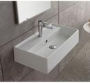 Scarabeo 23-5/8" Ceramic Wall Mounted / Vessel Bathroom Sink with 1 / 3 Holes Drilled - Includes Overflow 