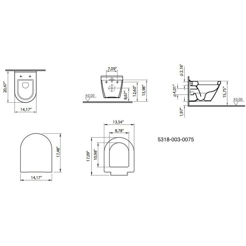 Vitra Wall Mounted Round Toilet 