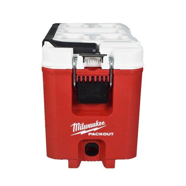 Milwaukee&reg; Silver Polymer Compact Cooler in Red and White 