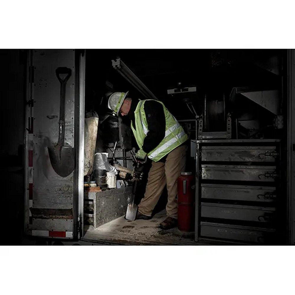 Milwaukee&reg; Hi-Viz Yellow Battery LED Hard Hat Flashlight 