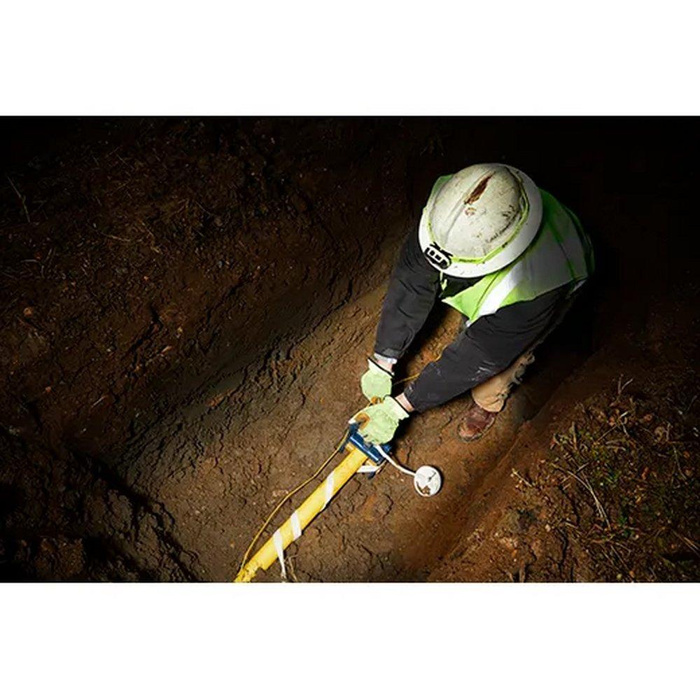 Milwaukee&reg; Hi-Viz Yellow Battery LED Hard Hat Flashlight 