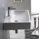 Cerastyle 30" Ceramic Bathroom Sink for Vessel or Wall Mounted Installation with Overflow 