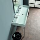 Scarabeo 47-1/5" Ceramic Trough Style Bathroom Sink For Console Installation - Includes Overflow 