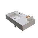 Scarabeo 32" Ceramic Wall Mounted Bathroom Sink 