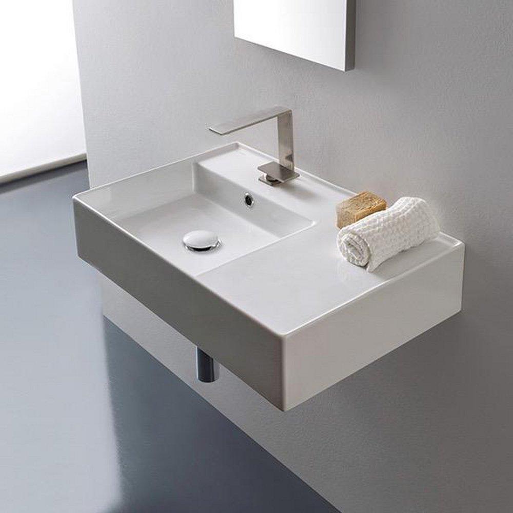 Scarabeo Teorema 2.0 24" Ceramic Bathroom Sink for Wall Mounted or Vessel Installation - Includes Overflow 