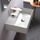 Scarabeo Teorema 2.0 20" Rectangular Ceramic Vessel or Wall Mounted Bathroom Sink with Overflow 
