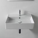 19-9/10 in. Vessel or Wall Mount Rectangular Ceramic Bathroom Sink in White 
