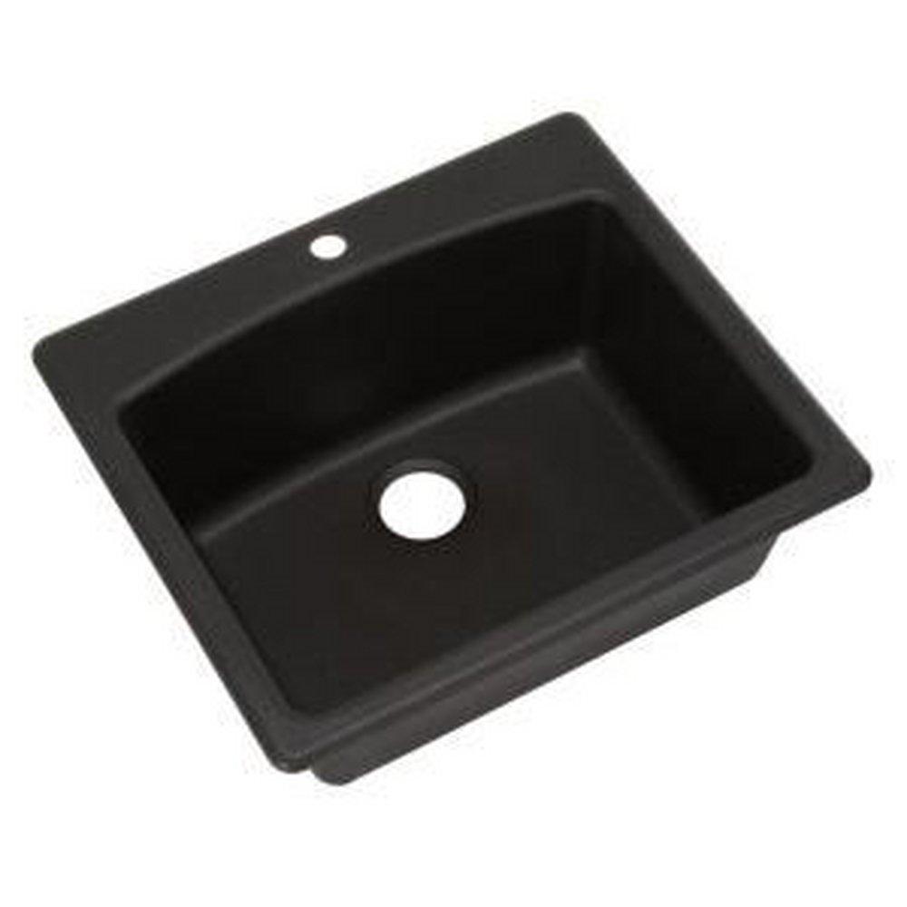 Franke Onyx 25 x 22 in. 1-Hole Composite Single Bowl Dual Mount Kitchen Sink 