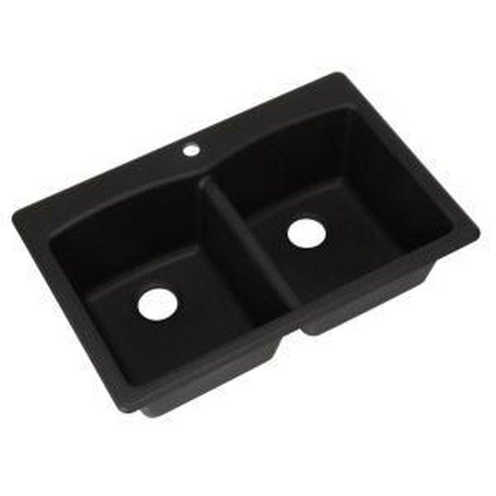 Franke Onyx 33 x 22 in. 1-Hole Composite Double Bowl Dual Mount Kitchen Sink 