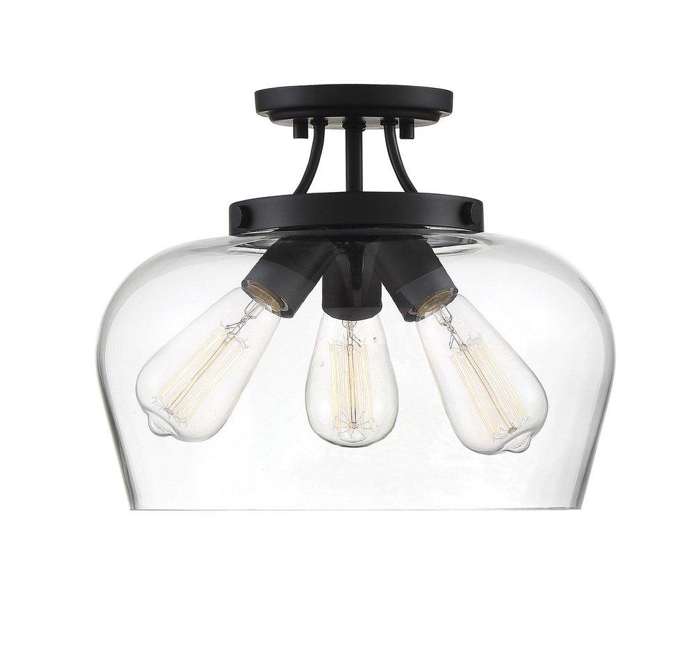 Octave 3 Light 13" Wide Semi-Flush Ceiling Fixture 