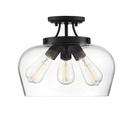 Octave 3 Light 13" Wide Semi-Flush Ceiling Fixture