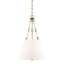 Austin 4 Light 18" Wide Pendant with White Fabric Shade