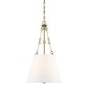 Austin 4 Light 18" Wide Pendant with White Fabric Shade 